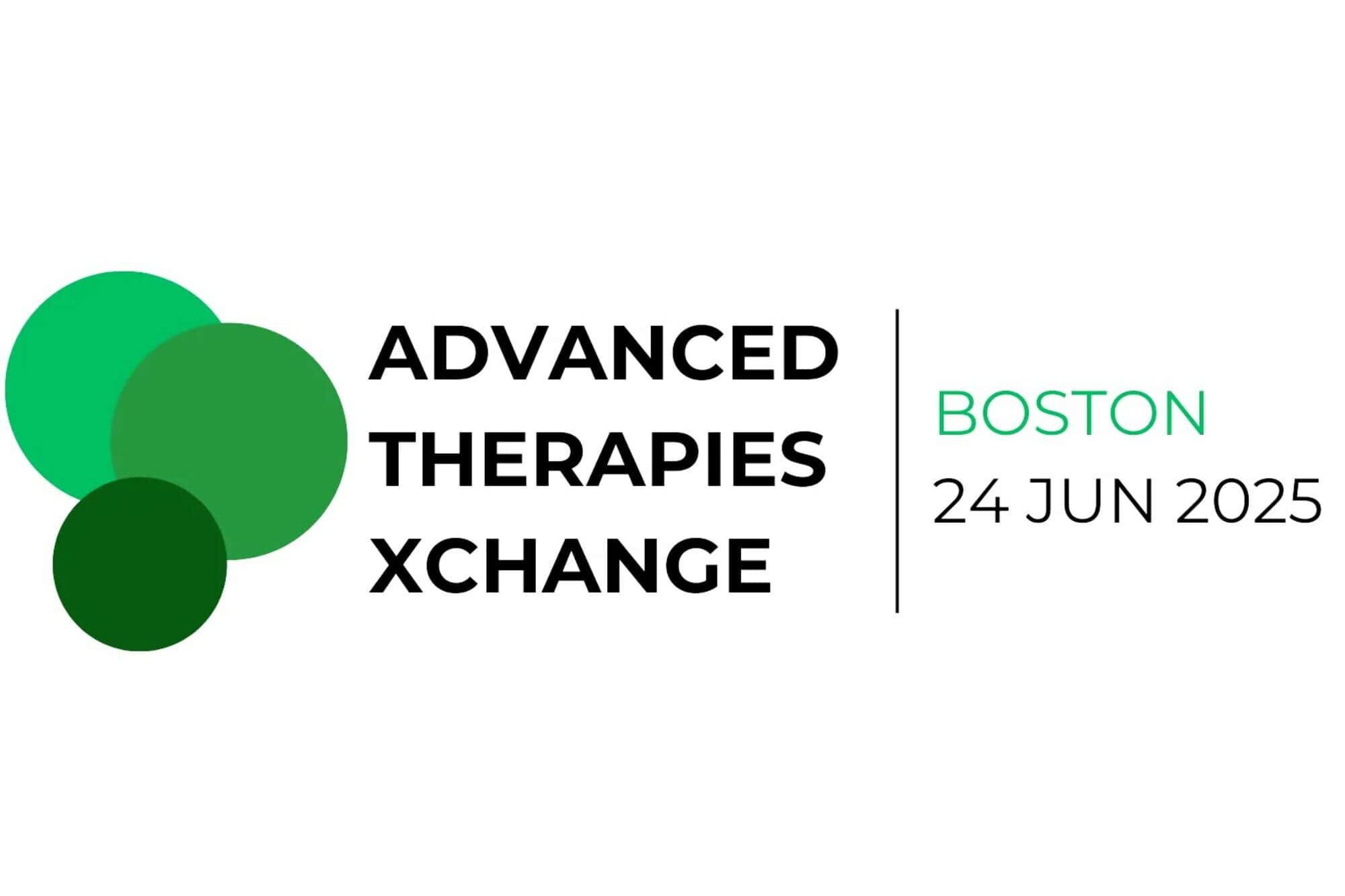Advanced Therapies Xchange conference logo for Boston event on June 24, 2025 featuring cell therapy innovations